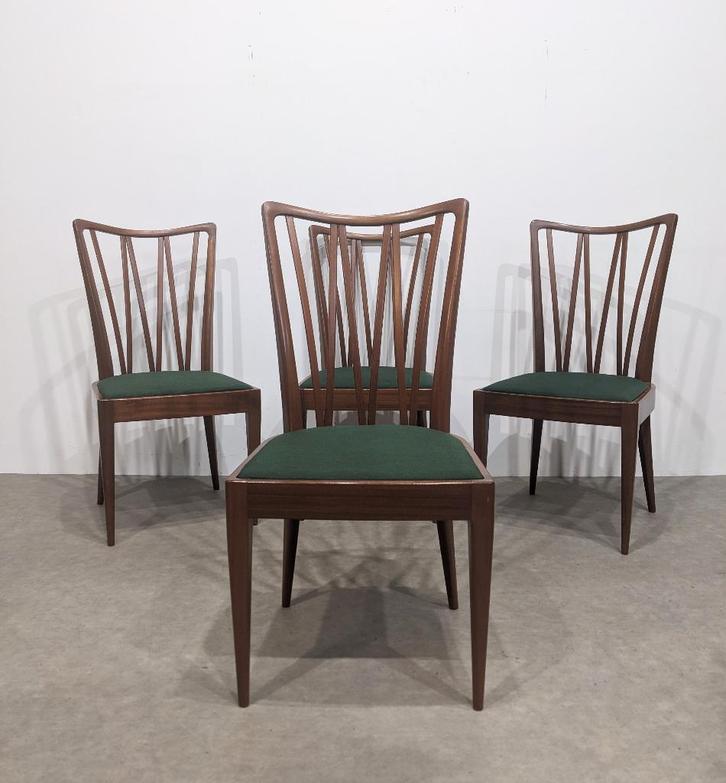 Lot de quatre chaises vintage Art Déco, Antiquités & Art, Antiquités | Meubles | Chaises & Canapés, Enlèvement