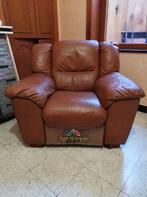 Fauteuil relax manuel, Leer, Ophalen of Verzenden, 75 tot 100 cm, Contemporain