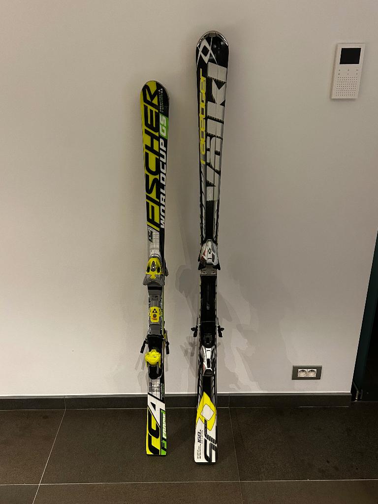 Ski’s Fischer World Cup & Volkl Racetiger, Ophalen, Carve, Fischer, Gebruikt