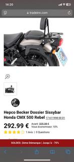 Sissybar Honda CMX 500 et CMX 1100 rebel, Motoren, Accessoires | Koffers en Tassen, Ophalen of Verzenden, Zo goed als nieuw