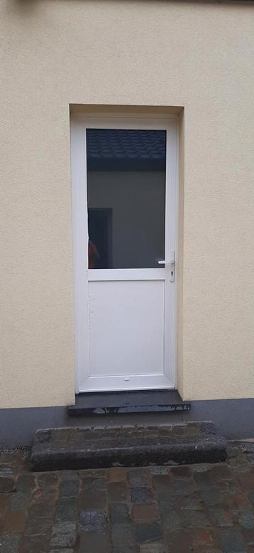 Belisol PVC Achterdeur, wit houtstructuur  beschikbaar voor biedingen