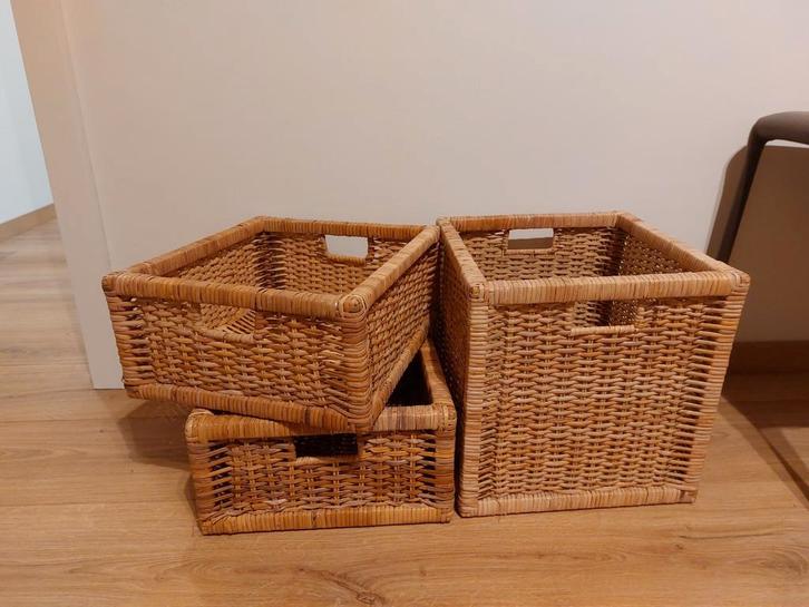 rotan manden set ikea, Maison & Meubles, Accessoires pour la Maison | Plataux & Paniers, Comme neuf, Panier, Enlèvement
