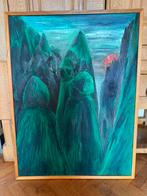 Schilderij olie op doel, Hobby en Vrije tijd, Schilderen, Ophalen, Doek