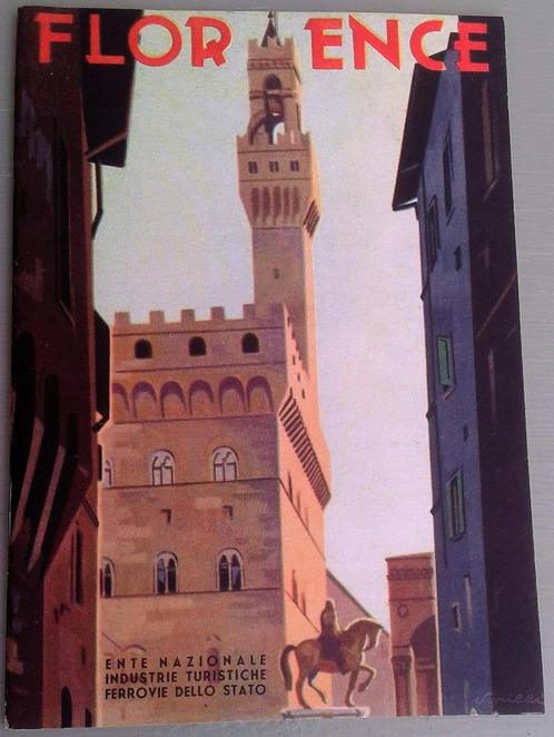 Florence ♥ plan en couleur et brochure touristique (1933), Boeken, Reisgidsen, Zo goed als nieuw, Brochure, Europa, Ophalen of Verzenden