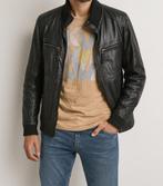 Oakwood leren jas bomberstijl maat 46/48, Oakwood, Zwart, Ophalen of Verzenden, Gedragen