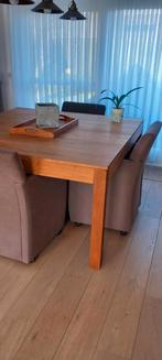 Teaktafel, Huis en Inrichting, Tafels | Eettafels, Ophalen, Gebruikt, Vierkant, Teakhout
