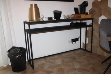metalen zwarte tafel met open frame / bureau desk nieuw 