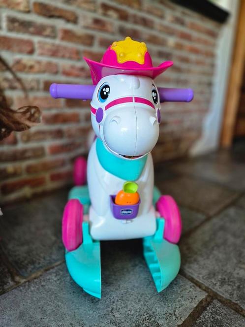 schommelpaardje van Chicco, Kinderen en Baby's, Speelgoed | Fisher-Price, Zo goed als nieuw, Auto of Voertuig, Met licht, Met geluid