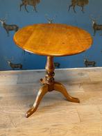 Kleine antieke ronde bijzettafel, Ophalen of Verzenden