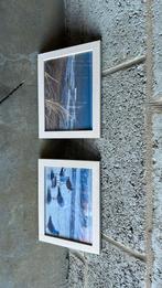 2x witte houten kaders, Ophalen, Gebruikt