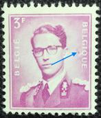1958. Boudewijn 3F. 1067b-Cu. MNH.Kleurvlek., Postzegels en Munten, Postzegels | Europa | België, Koninklijk huis, Ophalen of Verzenden