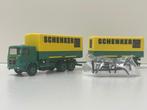 Herpa MAN F8 Schenker afzetbak combi 1/87, Ophalen of Verzenden, Zo goed als nieuw, Bus of Vrachtwagen, Herpa