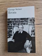Frans boek : Errata / George Steiner, Boeken, Taal | Frans, Ophalen of Verzenden, Zo goed als nieuw
