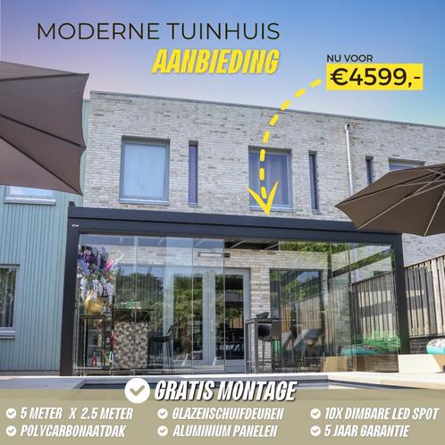 Luxe Aluminium Tuinhuis Veranda Overkapping GRATIS MONTAGE, Tuin en Terras, Overkappingen, Nieuw, Veranda, Ophalen of Verzenden