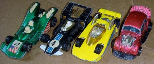 4 voitures de course Corgi, de 1971 à 1976, au 1/60, Collections, Jouets miniatures, Utilisé, Enlèvement ou Envoi