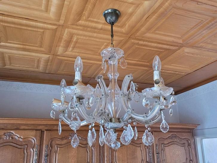 kroonluchters, Huis en Inrichting, Lampen | Kroonluchters, Gebruikt, Glas, Ophalen