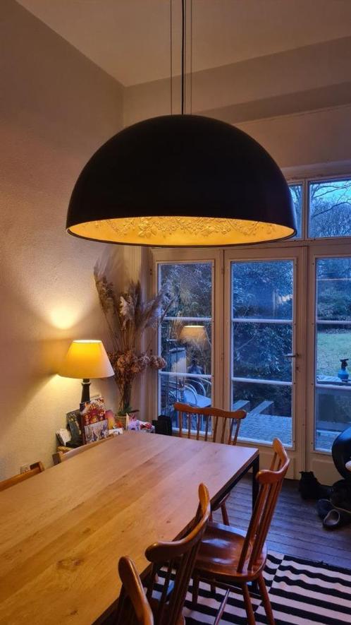 Design Skygarden (FLOS) hanglamp grote koepel zwart brons, Maison & Meubles, Lampes | Suspensions, Utilisé, 75 cm ou plus, Autres matériaux