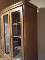 Vitrinekast Eik, Huis en Inrichting, Kasten | Vitrinekasten, Ophalen, Gebruikt, 100 tot 150 cm, 200 cm of meer