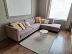 Hoekzetel beige, Huis en Inrichting, Zetels | Complete zithoeken, Ophalen, Gebruikt, Stof, Landelijk modern