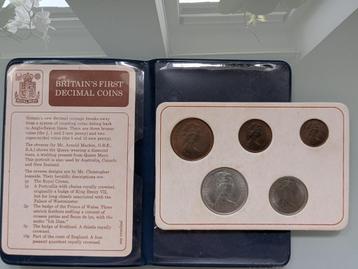 Set munten Britain's First Decimal Coins beschikbaar voor biedingen