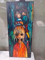 olieverf schilderij op plaat hout STRAGIER JIN, Antiek en Kunst, Ophalen of Verzenden