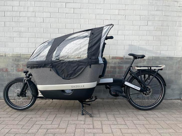 Elektrische bakfiets Gazelle makki load, Fietsen en Brommers, Fietsen | Bakfietsen, Zo goed als nieuw, Gazelle, 2 kinderen, Elektrisch