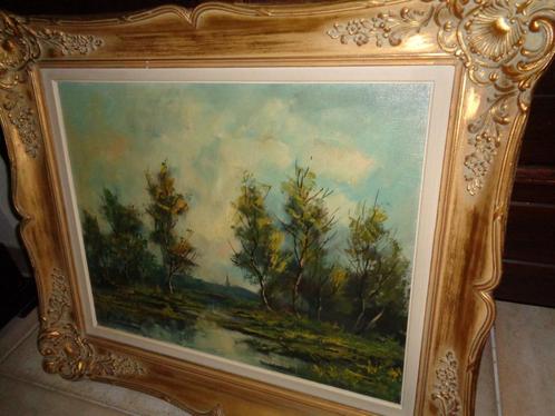 Dupuis -Belle peinture ancienne signée avec très beau cadre, Antiquités & Art, Art | Peinture | Classique, Enlèvement ou Envoi
