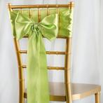 50 noeuds de chaise ruban satin vert anis mariage décoration, Nieuw, Groen, Accessoires, Ophalen