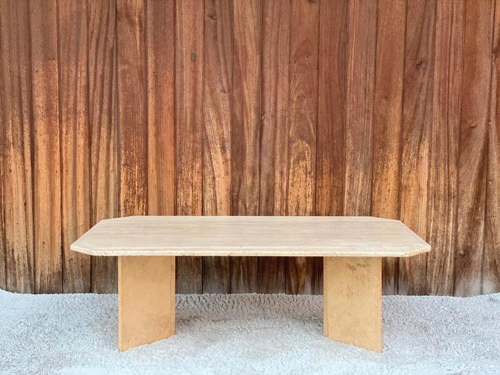 Vintage travertine coffeetable, Antiek en Kunst, Antiek | Meubels | Tafels, Ophalen