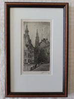 Juliaan SEVERIN Kruibeke Willem Ogierplaats Visberg Kerstmis, Antiek en Kunst, Kunst | Etsen en Gravures, Ophalen of Verzenden