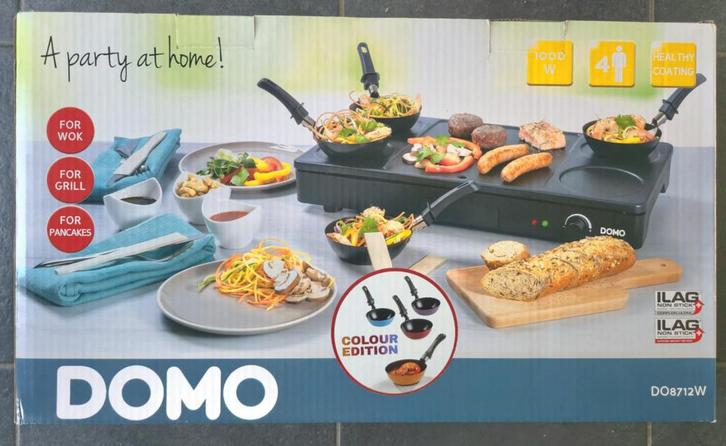 Wokfeest + grill, Elektronische apparatuur, Gourmetstellen, Nieuw, 4 t/m 7 personen, Ophalen