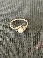 Oud zilveren ring met parel en markasiet, Ophalen of Verzenden, Met parel