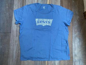 Levi's T-shirt XXL 3XL blauw Levi's zebrapatroon witblauw beschikbaar voor biedingen