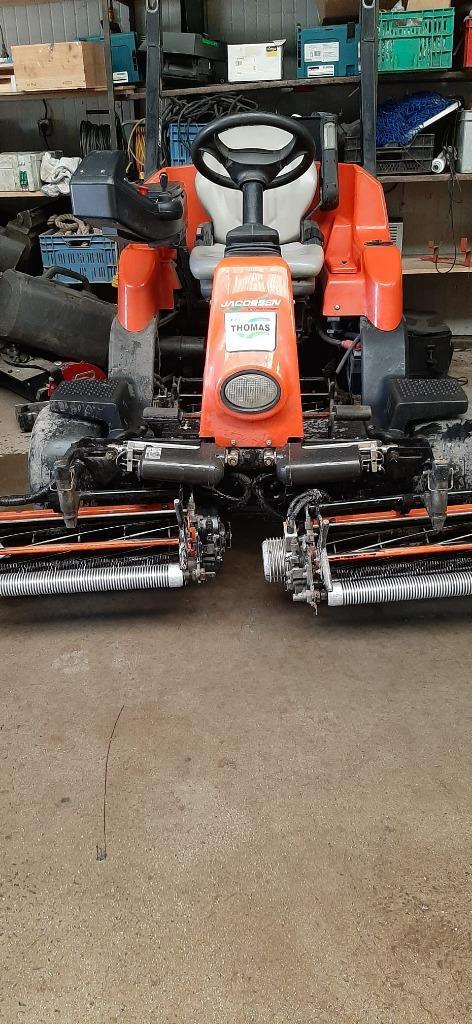 Jacobsen Eclipse 322 — Professionele groene grasmaaier, Tuin en Terras, Zitmaaiers, Gebruikt, 90 tot 120 cm, Elektrische starter