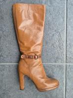 Leren laarzen met hak, Kleding | Dames, Hoge laarzen, Bruin, Cypres, Ophalen of Verzenden