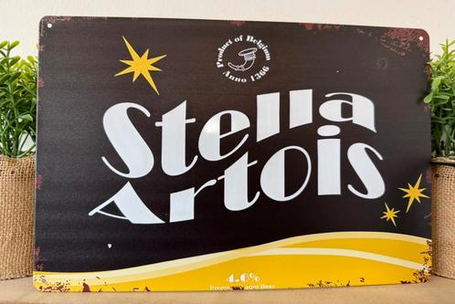 Metalen reclamebord Stella Artois, Verzamelen, Biermerken, Stella Artois, Ophalen of Verzenden