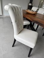 6 witte lederen stoelen Kuka, Huis en Inrichting, Stoelen, Ophalen, Zo goed als nieuw, Leer