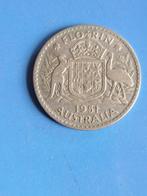 1951 Australie 1 florin en argent George VI, Timbres & Monnaies, Monnaies | Océanie, Envoi, Monnaie en vrac, Argent
