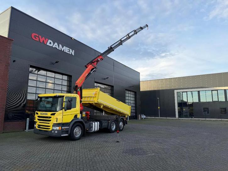 Scania P360 6x2 3 zijdige Kipper/ Palfinger PK 18002-EH Euro, Autos, Camions, Achat, ABS, Régulateur de distance, Air conditionné