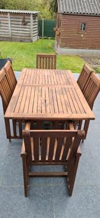 Teaken tuinset, Salons de jardin, Utilisé, 6 places, Enlèvement