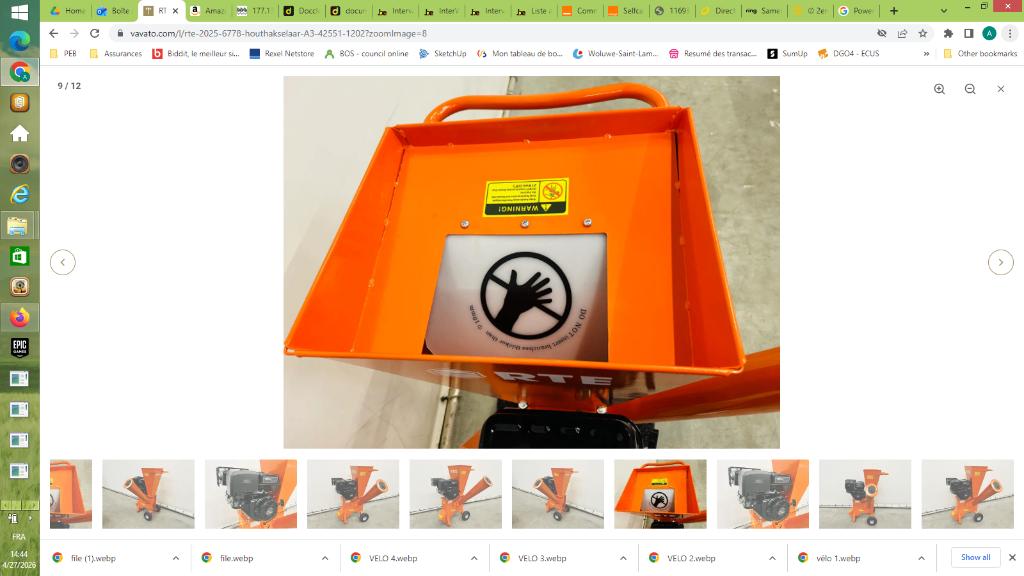 Nieuwe professionele Houthakselaar, Tuin en Terras, Hakselaars, Zo goed als nieuw, Benzine, Ophalen