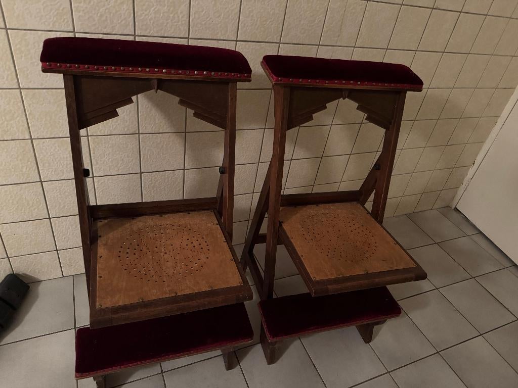 Zeer mooie Antieke Bidstoelen | 2 stuks |, Enlèvement