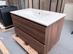 LAATSTE! Wastafelkast badmeubel 80 cm walnoot - Nieuw! nr44, Enlèvement ou Envoi, Neuf