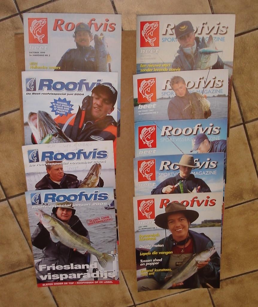 9 dunne beet magazines over : Roofvis, Watersport en Boten, Hengelsport | Algemeen, Ophalen, Gebruikt, Boek of Tijdschrift