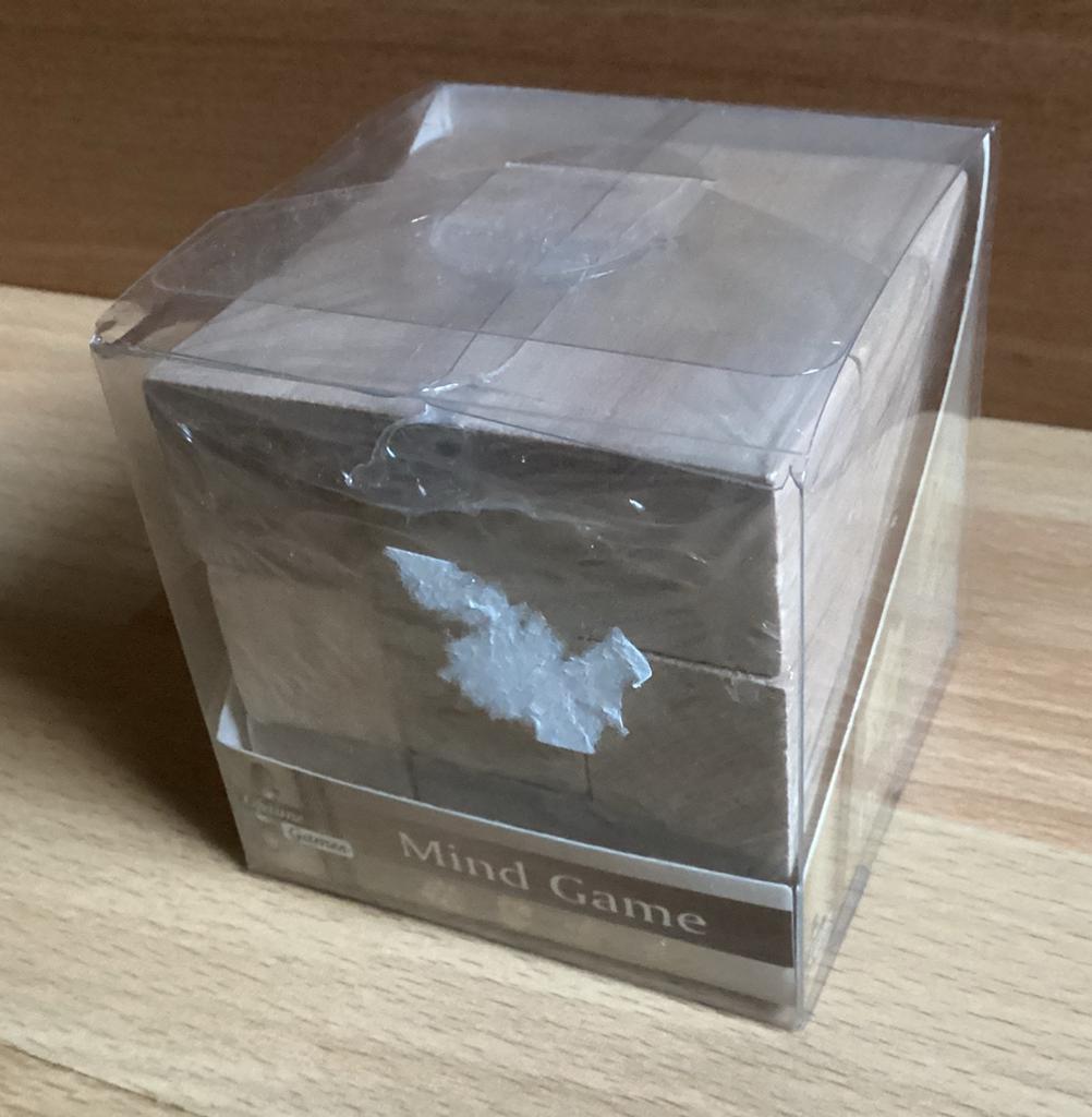 Houten denkpuzzel kubus - Nieuw, Ophalen of Verzenden, Nieuw, Rubik's of 3D-puzzel