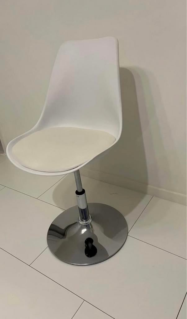 Eetkamerstoel, Maison & Meubles, Chaises, Enlèvement, Comme neuf, Blanc, Cuir