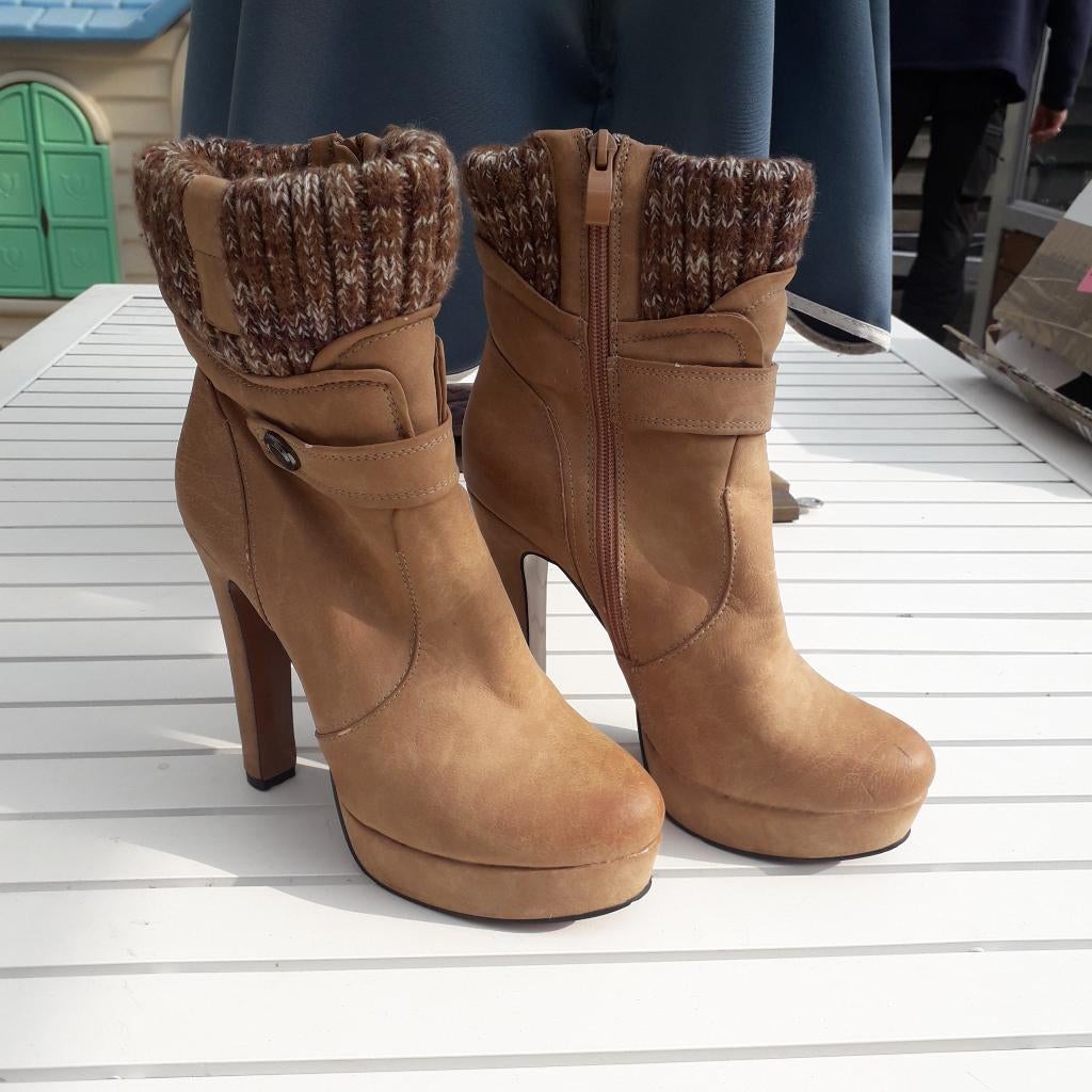 enkellaarzen 39, Verzenden, Beige, Lage of Enkellaarzen, Nieuw