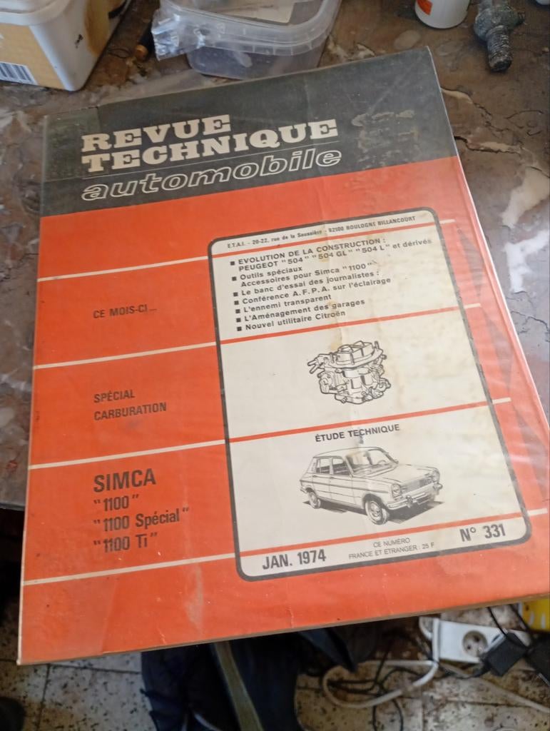 Revue technique Simca 1100, Enlèvement ou Envoi