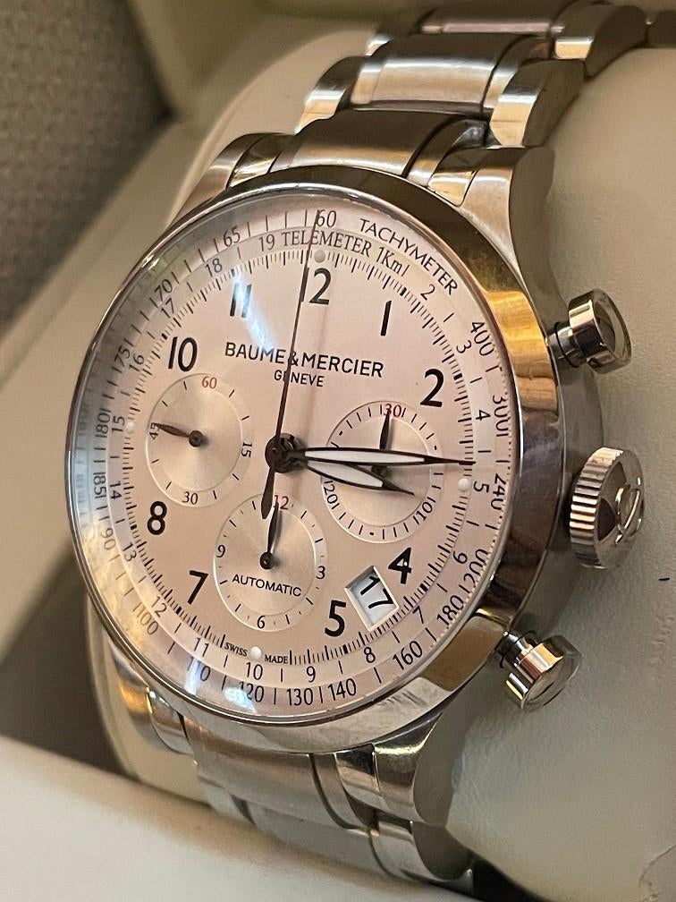 TOPPER Baume Mercier Capeland heren horloge 44mm automaat, Enlèvement ou Envoi, Comme neuf