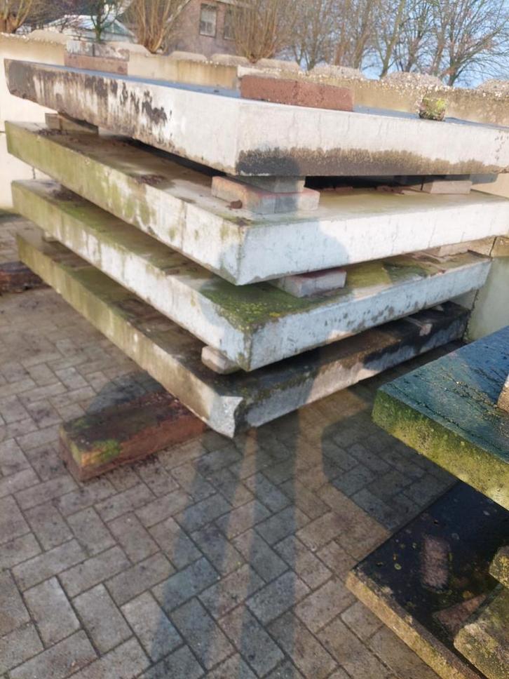 8x betonplaten te koop, Tuin en Terras, Tegels en Klinkers, Zo goed als nieuw, Overige typen, Beton, 10 m² of meer, Ophalen